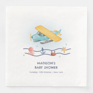 Zomer Reisavontuur Zee Vliegtuig Baby Shower Servet