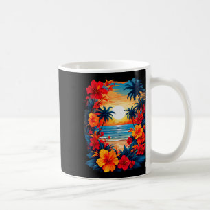 Zomer Reisplezier Retro Vakantie Camper Strand Zon Koffiemok