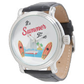 Zomer Reistijd Strand Golven Vakantie Oceaan Horloge (Gekanteld)