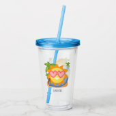 Zomer Relaxing Vakantie Zon Acryl Drinkbeker (Achterkant)