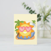 Zomer Relaxing Vakantie Zon Briefkaart (Staand voorkant)