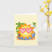 Zomer Relaxing Vakantie Zon Kaart (Gele Bloem)