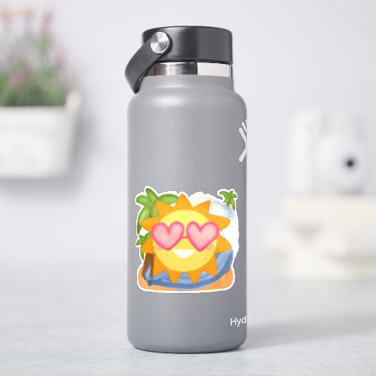 Zomer Relaxing Vakantie Zon Sticker (HydroFlask)