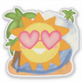 Zomer Relaxing Vakantie Zon Sticker (Voorkant)