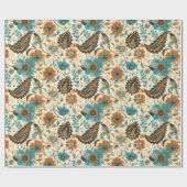 Zomer Retro Cadeaupapier (Vlak)