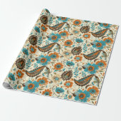 Zomer Retro Cadeaupapier (Uitgerold)