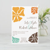 Zomer Retro Groovy Kleurrijke Bloemige Madeliefjes Kaart (Staand voorkant)