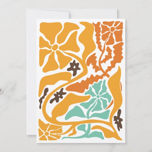 Zomer Retro Groovy Kleurrijke Bloemige Madeliefjes Kaart (Achterkant)