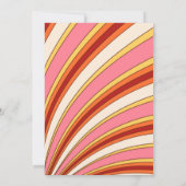 Zomer Retro Groovy Sun Pool Party Verjaardag Kaart (Achterkant)