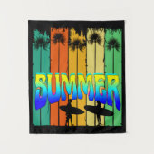 ZOMER RETRO PALMBOMEN WANDKLEED (Voorkant)