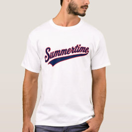 Zomer Retro Script Amerikaanse Vormgeving T-shirt