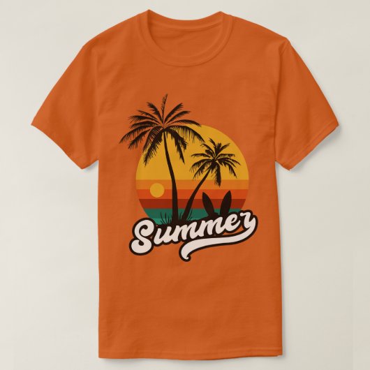 Zomer retro Vintage Art T-shirt (Design voorkant)