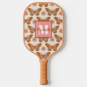 Zomer Retro Vlinder | Monogram Pickleball Paddle (Voorkant)