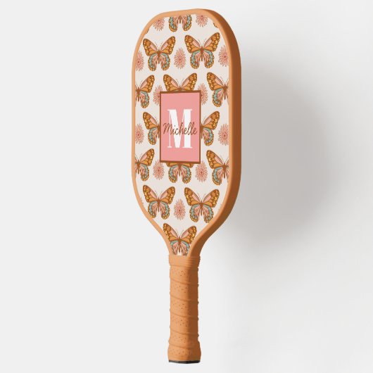Zomer Retro Vlinder | Monogram Pickleball Paddle (Links)