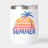 Zomer retro zonsondergang palmboom (Links)