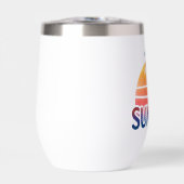 Zomer retro zonsondergang palmboom (Voorkant)