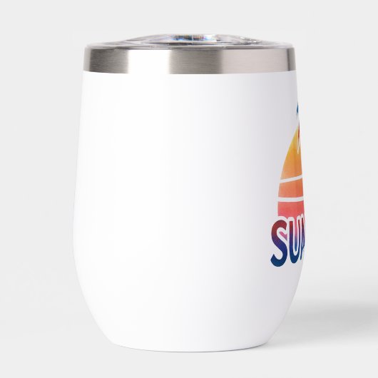 Zomer retro zonsondergang palmboom (Voorkant)