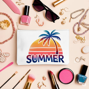 Zomer retro zonsondergang palmboom etui