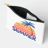 Zomer retro zonsondergang palmboom etui (Open)