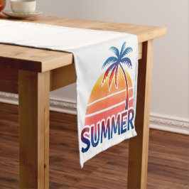 Zomer retro zonsondergang palmboom korte tafelloper