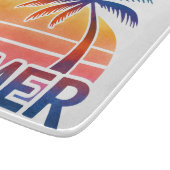 Zomer retro zonsondergang palmboom snijplank (Hoek)