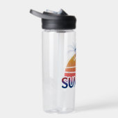 Zomer retro zonsondergang palmboom waterfles (Rechts)