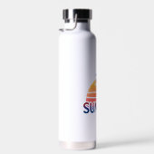 Zomer retro zonsondergang palmboom waterfles (Rechts)