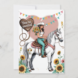 Zomer Rit naar Eeuwigheid – Cowgirl Huwelijksgeluk Kaart
