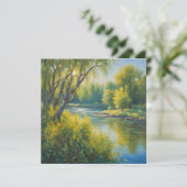 Zomer rivier landschap  kaart (Staand voorkant)