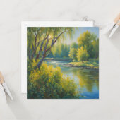 Zomer rivier landschap  kaart (Voorkant / Achterkant in situ)