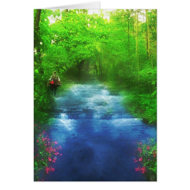 Zomer Rivier Wandel Wandelaar (Voorkant)