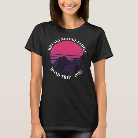 Zomer Road Trip Mountain Retro Adventure Custom T-shirt (Voorkant)