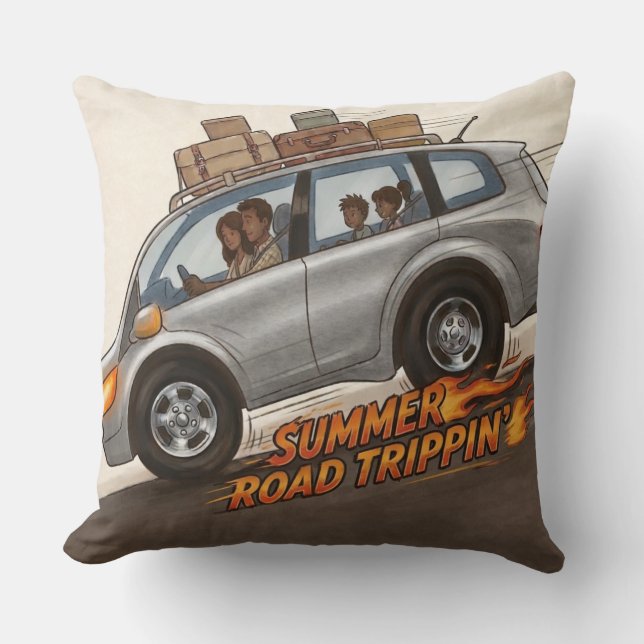 Zomer Road Trippin’ Kussen (Voorkant)