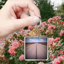 Zomer Roadtrip Foto Sleutelhanger