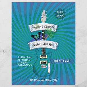 Zomer Rock Festival Bruiloft Flyer
