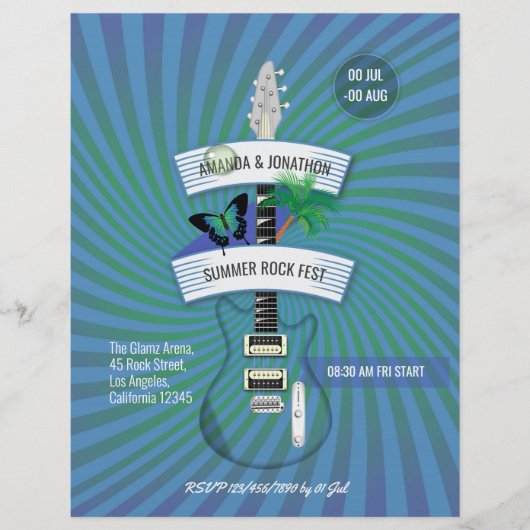 Zomer Rock Festival Bruiloft Flyer (Voorkant)
