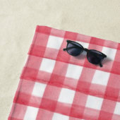Zomer Rode Gingham, Geruite 4 Juli Strandlaken (In situ)