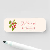 Zomer  rode kersen op maat bruidsmeisje cadeau naamplaatje (In situ)