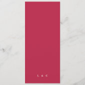 zomer rode magenta klassieke kalligrafie menu (Achterkant)