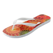 Zomer Rode Zonnebloemen Teenslippers (Schuin)