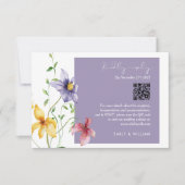 Zomer Romantische Bloemenweide Stijlvolle bruiloft RSVP Kaartje (Voorkant)