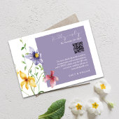 Zomer Romantische Bloemenweide Stijlvolle bruiloft RSVP Kaartje