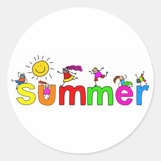 zomer ronde sticker (Voorkant)
