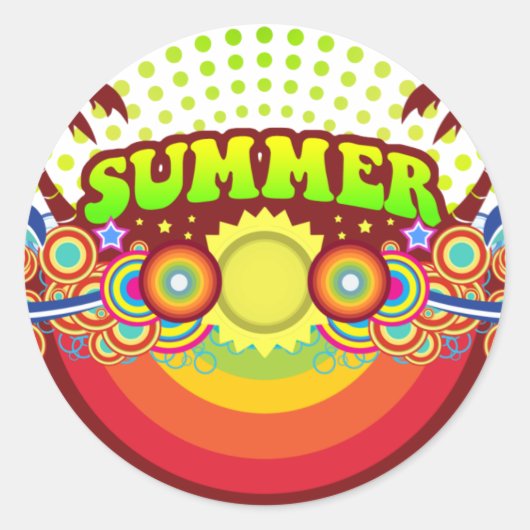 zomer ronde sticker (Voorkant)