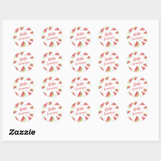 zomer ronde sticker (Vel)