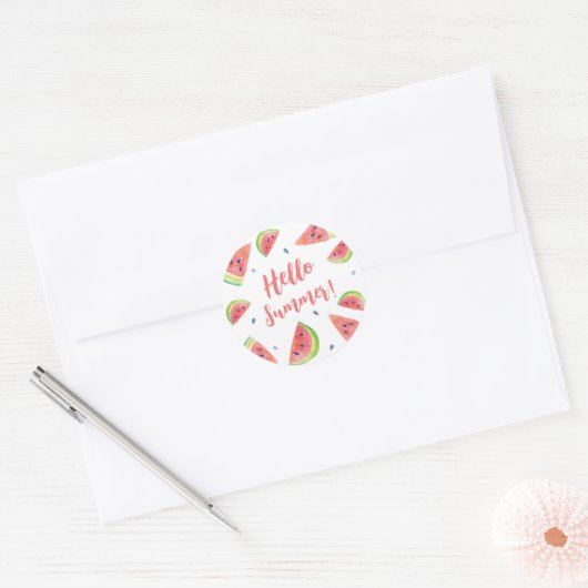 zomer ronde sticker (Envelop)