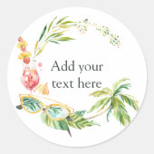 Zomer Ronde Sticker (Voorkant)