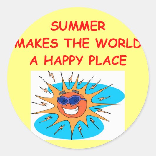 zomer ronde sticker (Voorkant)