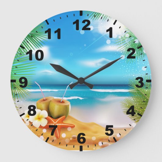 Zomer Ronde Wandklok (Voorkant)