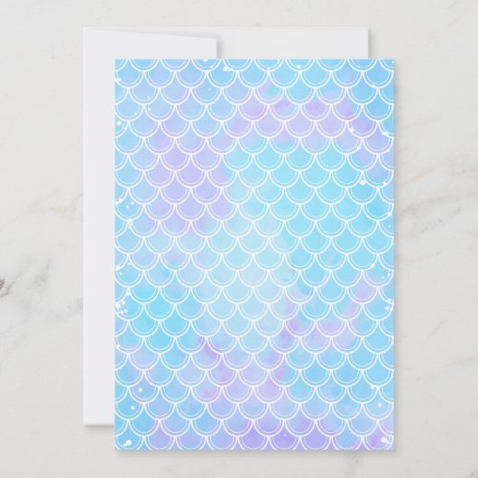 Zomer Rood Haar Zeemeermin Onder Het Zee Verjaarda Kaart (Achterkant)